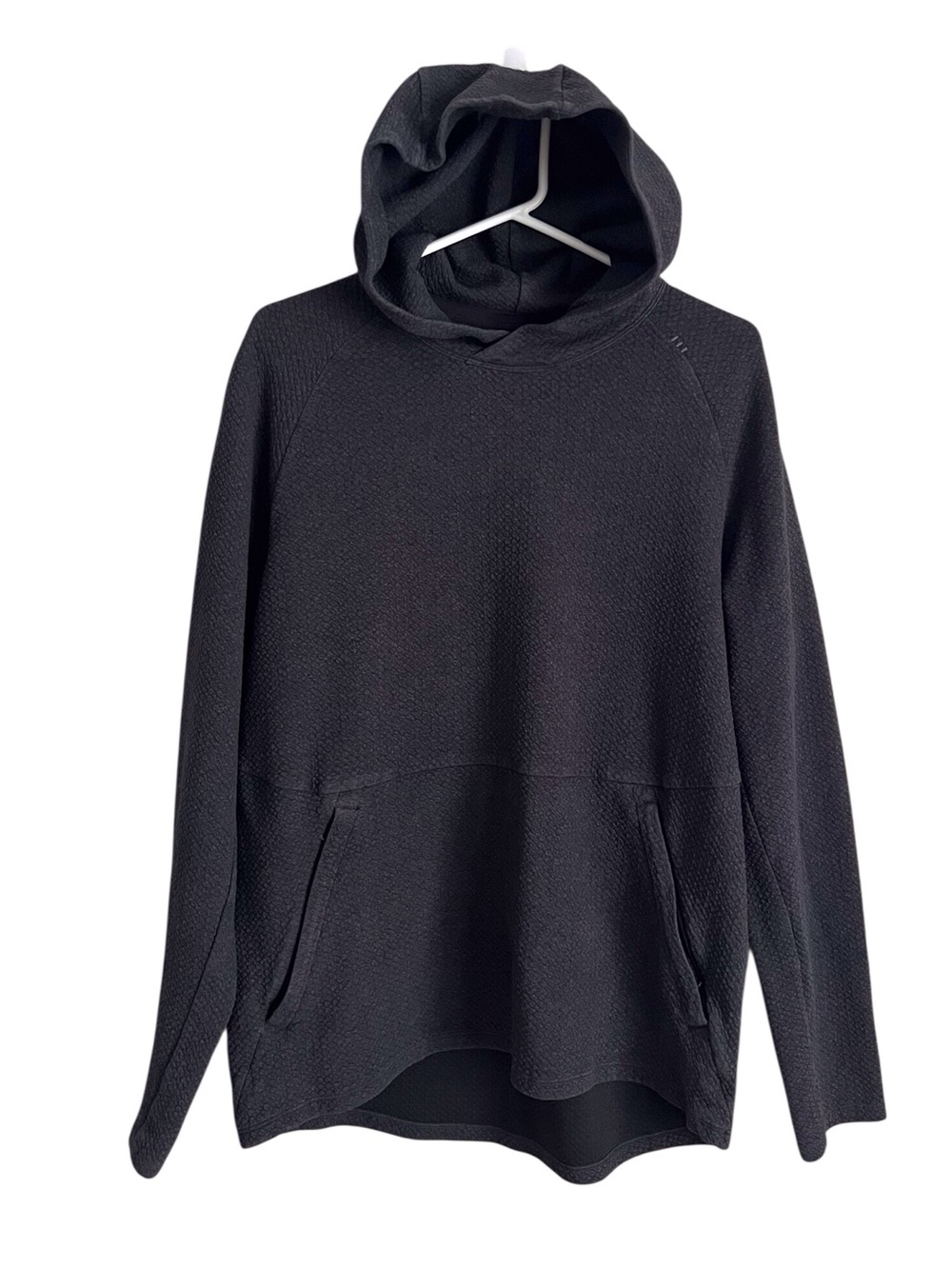 Lululemon Men’s At East Hoodie Heather Black Grey Textured Athletic M3BF7S Large